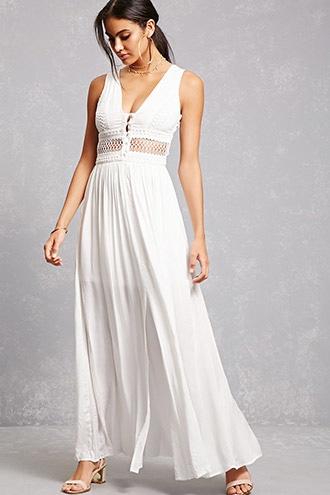 Forever21 Soieblu Open-knit Maxi Dress
