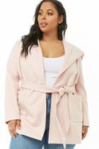 Forever21 Plus Size Hooded Wrap Coat