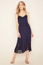 Forever21 Women's  Contemporary Crochet-trimmed Belted Slip Dress