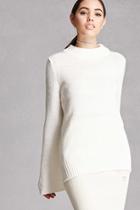 Forever21 High-neck Bell-sleeved Sweater