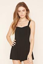Forever21 Women's  Black Flared Cutout Romper