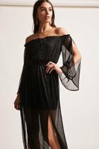 Forever21 Pleated M-slit Maxi Dress
