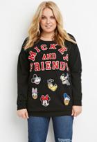 Forever21 Plus Mickey Patch Sweatshirt