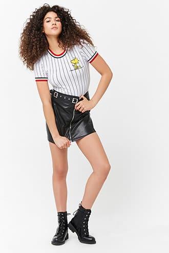 Forever21 Striped Woodstock Varsity Tee