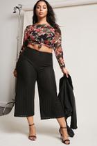 Forever21 Plus Size Metallic Knit Wide-leg Pants