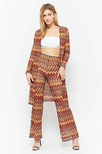 Forever21 Chevron Open-knit Pants
