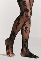 Forever21 Floral Semi-sheer Tights