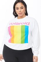 Forever21 Plus Size Polaroid Raw-cut Graphic Top