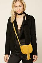 Forever21 Faux Suede Stitched Crossbody