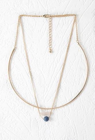 Forever21 Faux Stone Collar Necklace