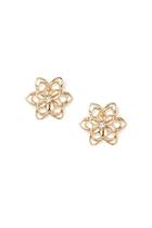 Forever21 Rhinestone Floral Cutout Studs