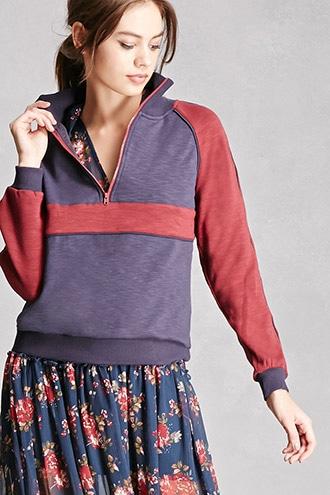 Forever21 Women's  Honey Punch Colorblock Pullover