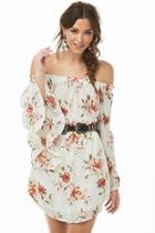 Forever21 Off-the-shoulder Floral Mini Dress