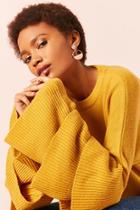 Forever21 Tiered-sleeve Sweater-knit Top