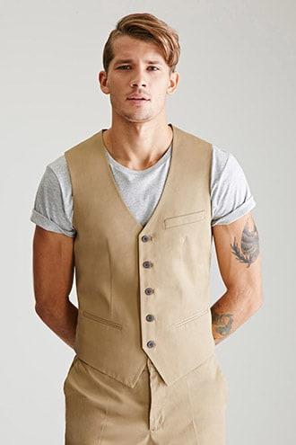 Forever21 Button-front Chino Vest