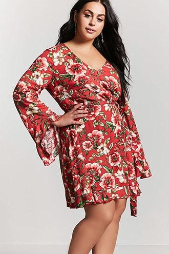 Forever21 Plus Size Floral Ruffle Dress