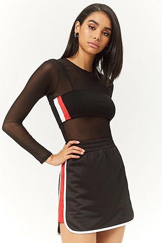 Forever21 Contrast-trim Mini Skirt