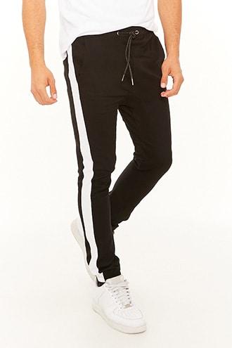 Forever21 Kayden K Striped Drawstring Joggers