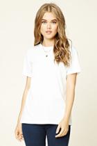 Forever21 Women's  Basic Cuffed Tee