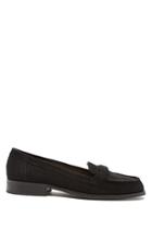 Forever21 Women's  Black Faux Suede Penny Loafers