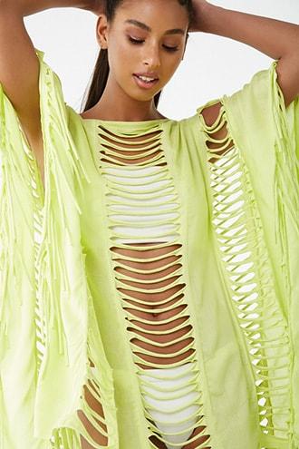 Forever21 Distressed Kaftan Swim Cover-up