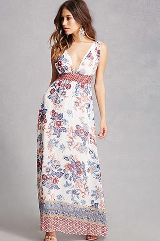Forever21 Floral Crepe Maxi Dress