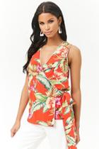 Forever21 Tropical Floral Print Top