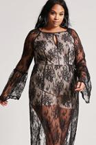 Forever21 Plus Size Sheer Lace Maxi Dress