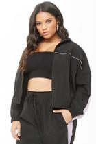 Forever21 Plus Size Contrast-striped Windbreaker