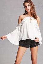 Forever21 Halter Open-shoulder Top