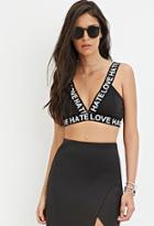 Forever21 Love Hate Crop Top