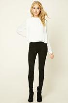 Forever21 Women's  Faux Suede-paneled Leggings