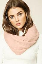 Forever21 Blush Raspberry Knit Infinity Scarf