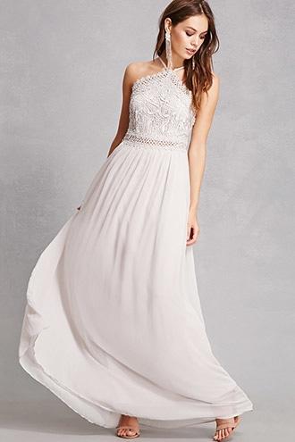 Forever21 Soieblu Crochet Cami Maxi Dress