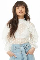 Forever21 Sheer Ruffle Lace Top