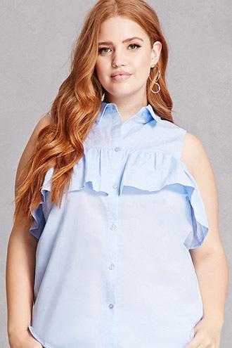 Forever21 Plus Size Open Shoulder Shirt