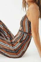 Forever21 Abstract Striped Jumpsuit