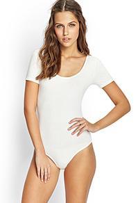 Forever21 Comfy Short-sleeve Bodysuit