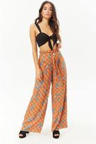 Forever21 Floral Lattice Print Palazzo Pants