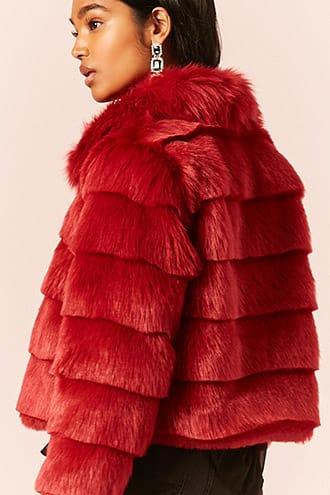 Forever21 Faux Fur Tiered Coat