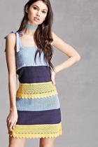 Forever21 Crochet Colorblock Cami Dress