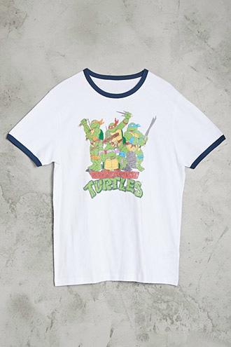21 Men Men's  Ninja Turtles Ringer Tee