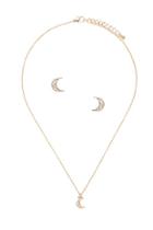 Forever21 Moon Necklace And Earring Set