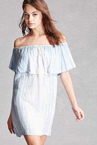 Forever21 Boho Me Tie-dye Flounce Dress