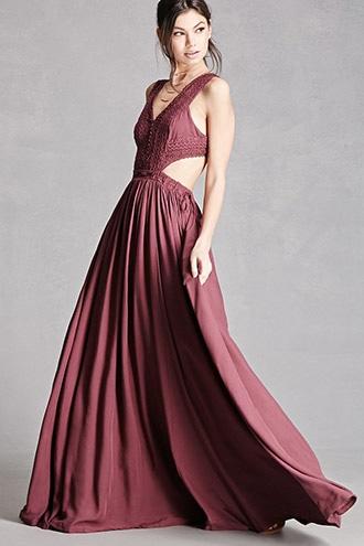 Forever21 Crochet Cutout Maxi Dress