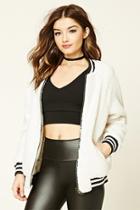 Forever21 Women's  Faux Shearling Bomber Jacket