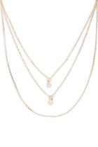 Forever21 Cz Layered Chain Necklace Set