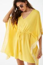Forever21 Crinkled Embroidered-trim Kaftan