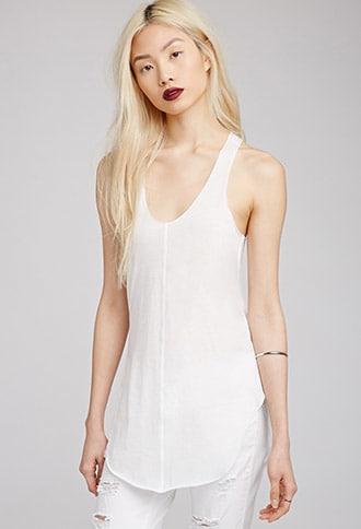Forever21 Curved Hem Racerback Tank