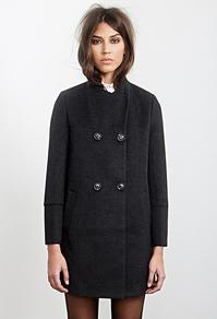 Forever21 Double-breasted A-line Coat